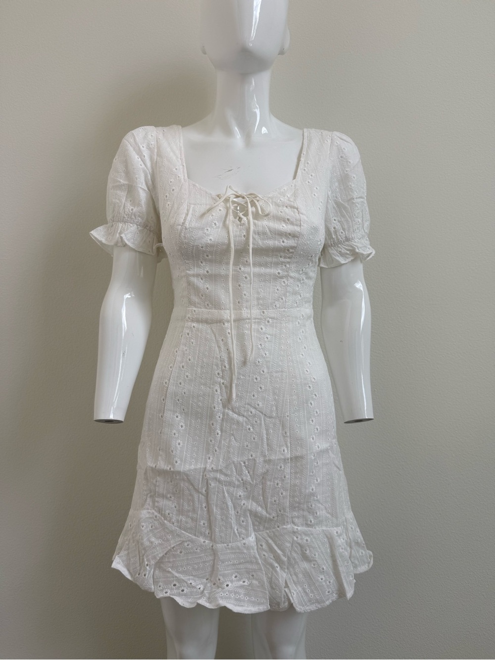 Lulus Rapunzel Eyelet Lace Mini Dress